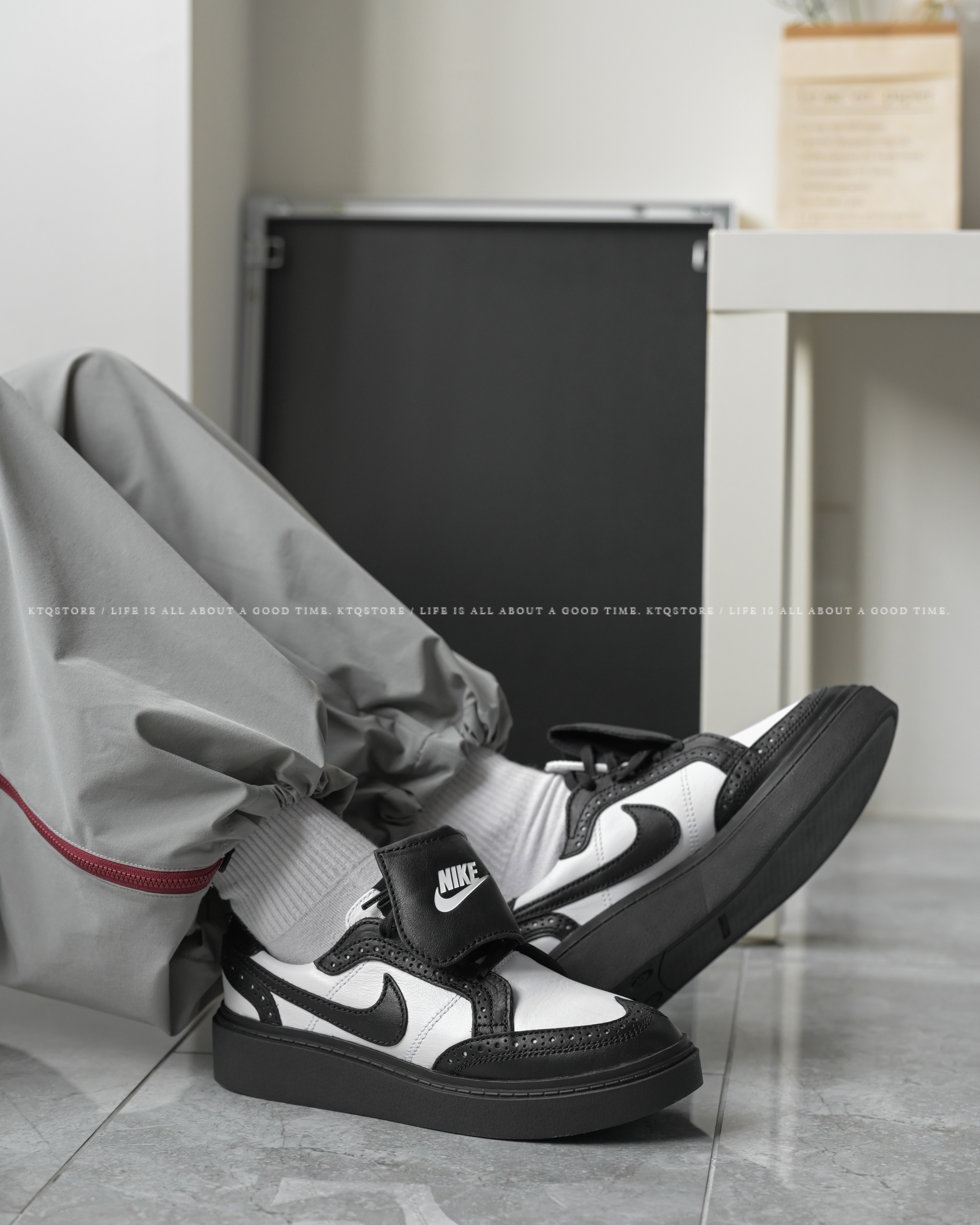 KTQ STORE ‧ Nike Kwondo 1 x PEACEMINUSONE 黑白熊貓 小雛菊 牛津鞋 GD DH2482-101