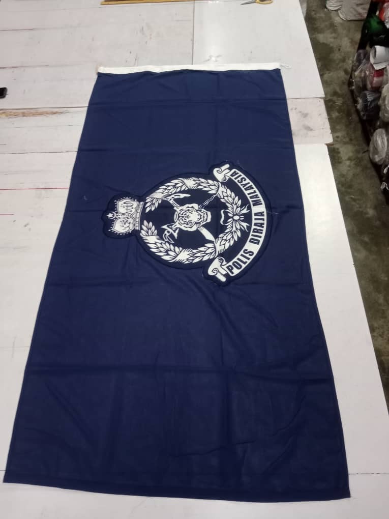 (Woolen)Bendera PDRM Flag Woolen 3ft x 6ft *Ready Stock*