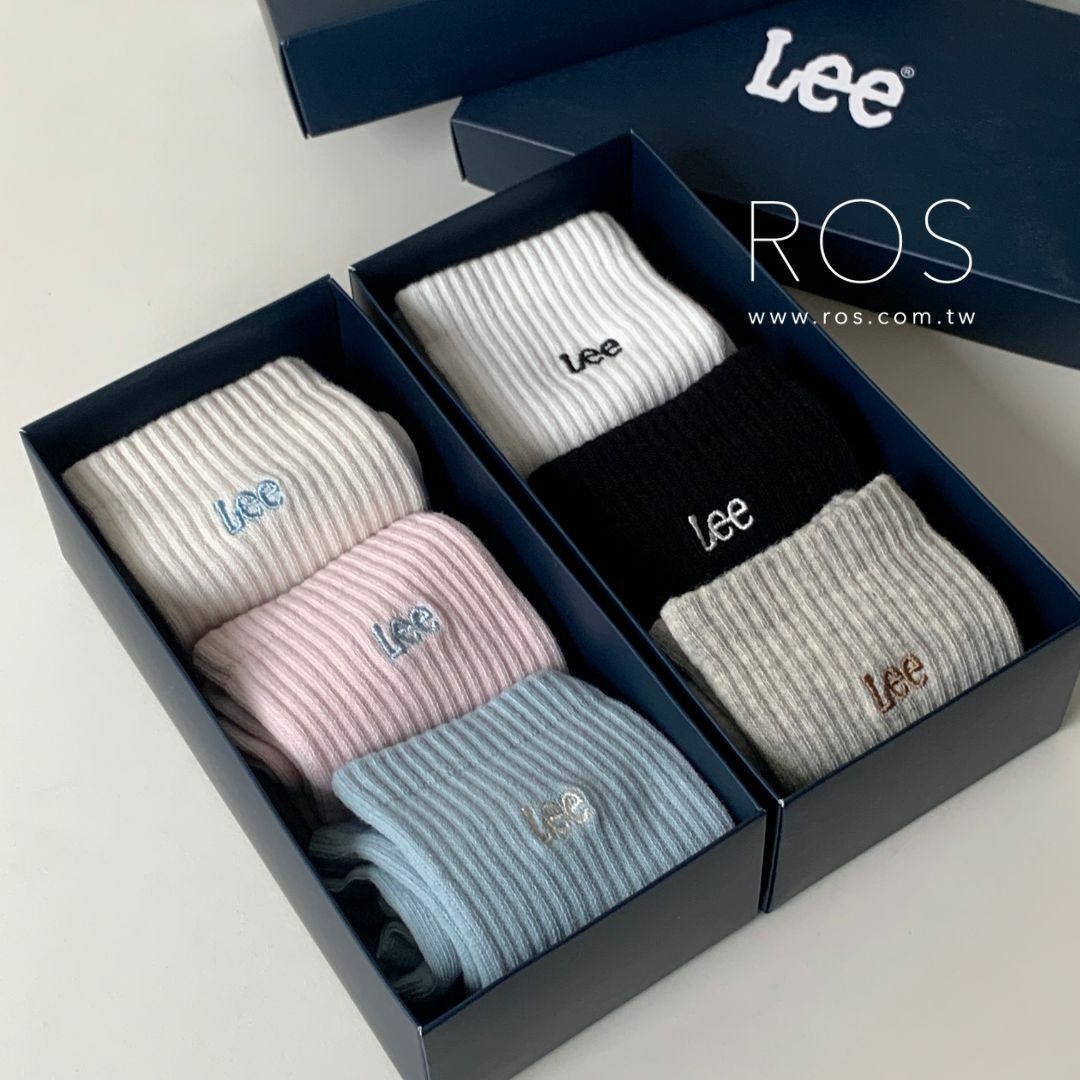 🇰🇷韓國限定 Lee刺繡LOGO 三入組襪子禮盒(2kinds)