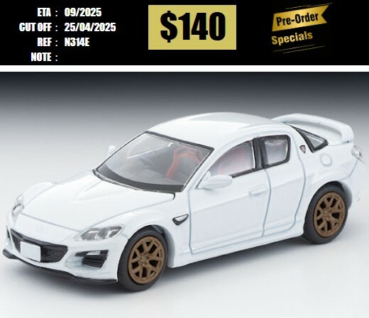 PO-$140 * TOMYTEC * 1:64  LV-N314e MAZDA RX-8 Spirit R (white) 2012 [OD10/04]