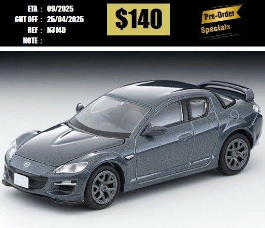 PO-$140 * TOMYTEC * 1:64 LV-N314d MAZDA RX-8 Type RS (gray) 2011 [OD10/04]