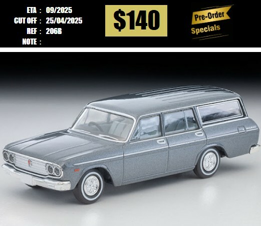 PO-$140 * TOMYTEC * 1:64 LV-206b TOYOPET  CROWN CUSTOM (gray) 1967 [OD10/04]