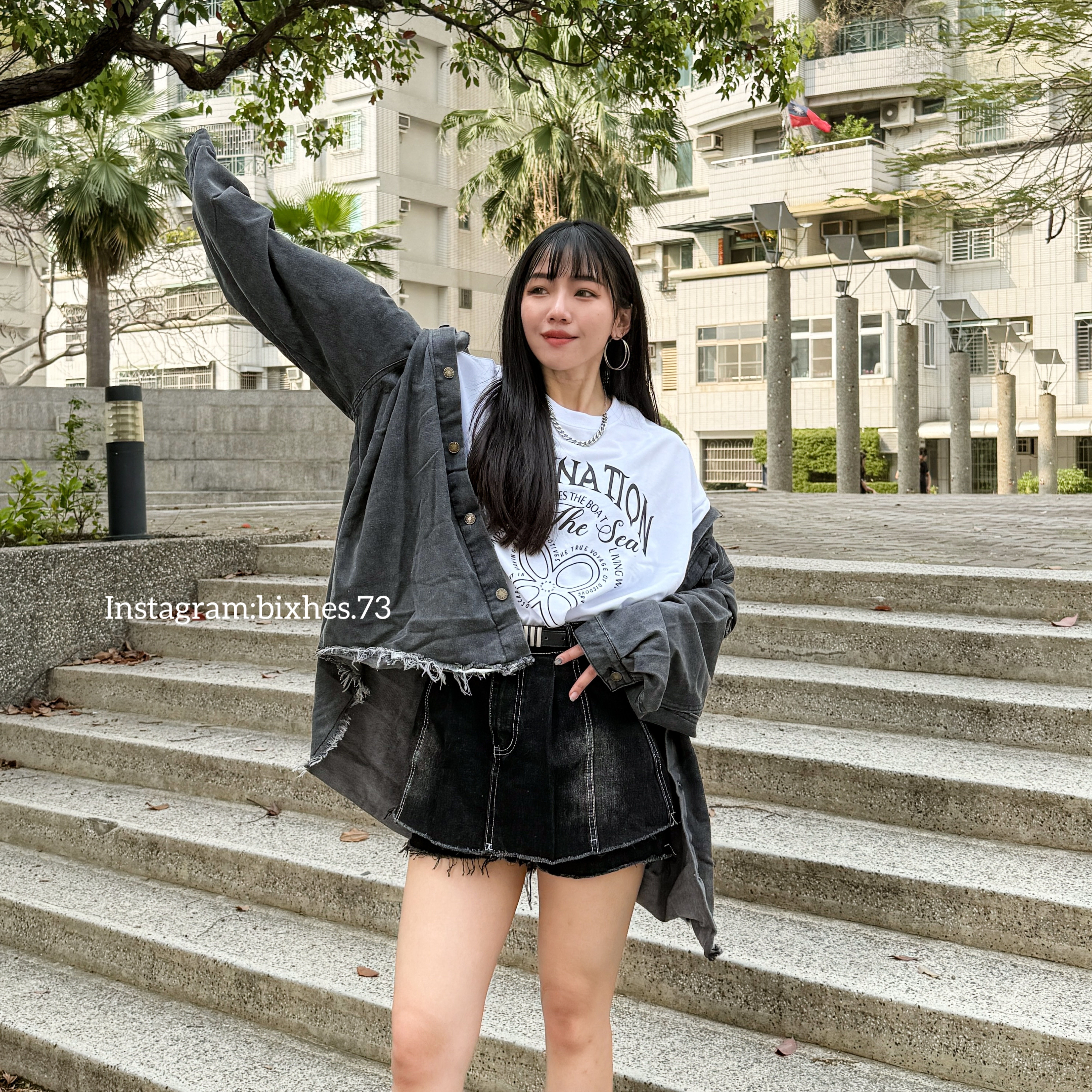 美式變形蟲寬版短T(A00099)