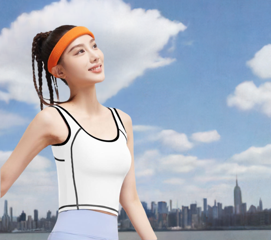 Black spruce-Women's Smile C-line Yoga Fix chest pad Push up Shockproof Elasticly Sport bra vest 黑雲杉-微笑C線防震聚攏瑜珈固定胸墊運動內衣背心