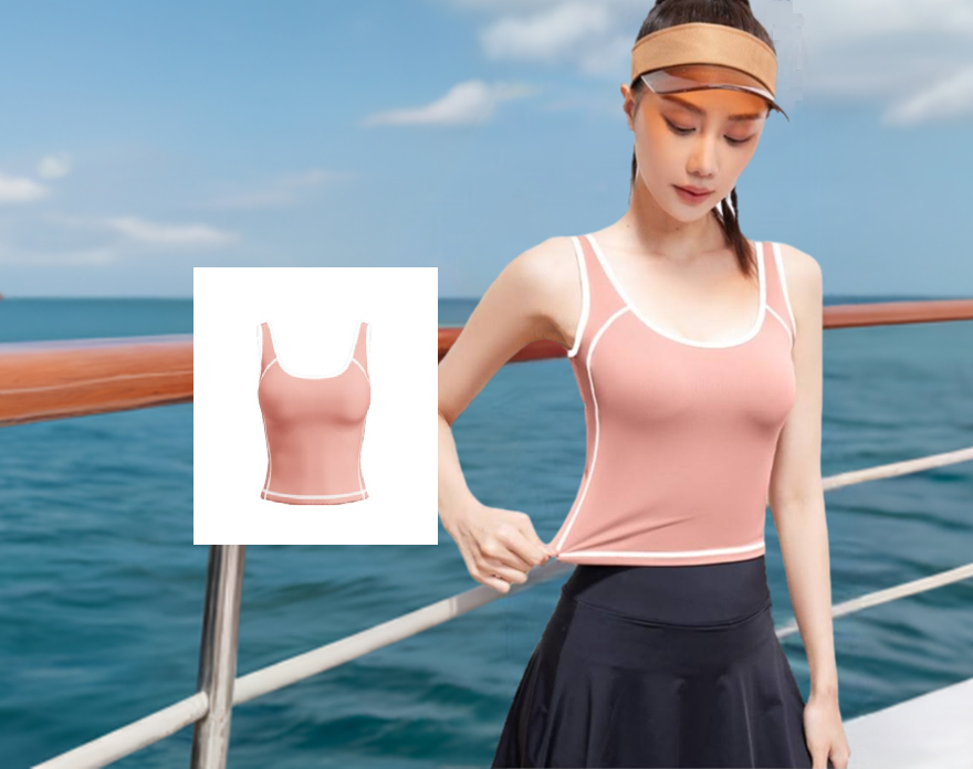 Black spruce-Women's Smile C-line Yoga Fix chest pad Push up Shockproof Elasticly Sport bra vest 黑雲杉-微笑C線防震聚攏瑜珈固定胸墊運動內衣背心