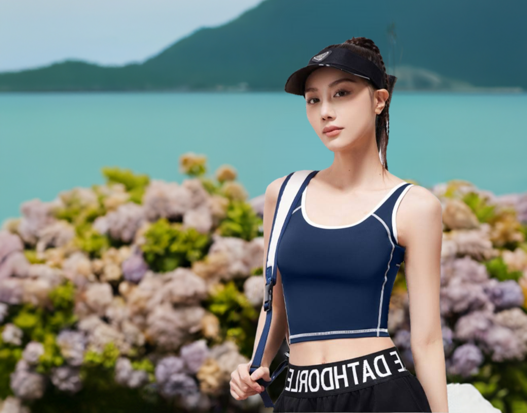 Black spruce-Women's Smile C-line Yoga Fix chest pad Push up Shockproof Elasticly Sport bra vest 黑雲杉-微笑C線防震聚攏瑜珈固定胸墊運動內衣背心