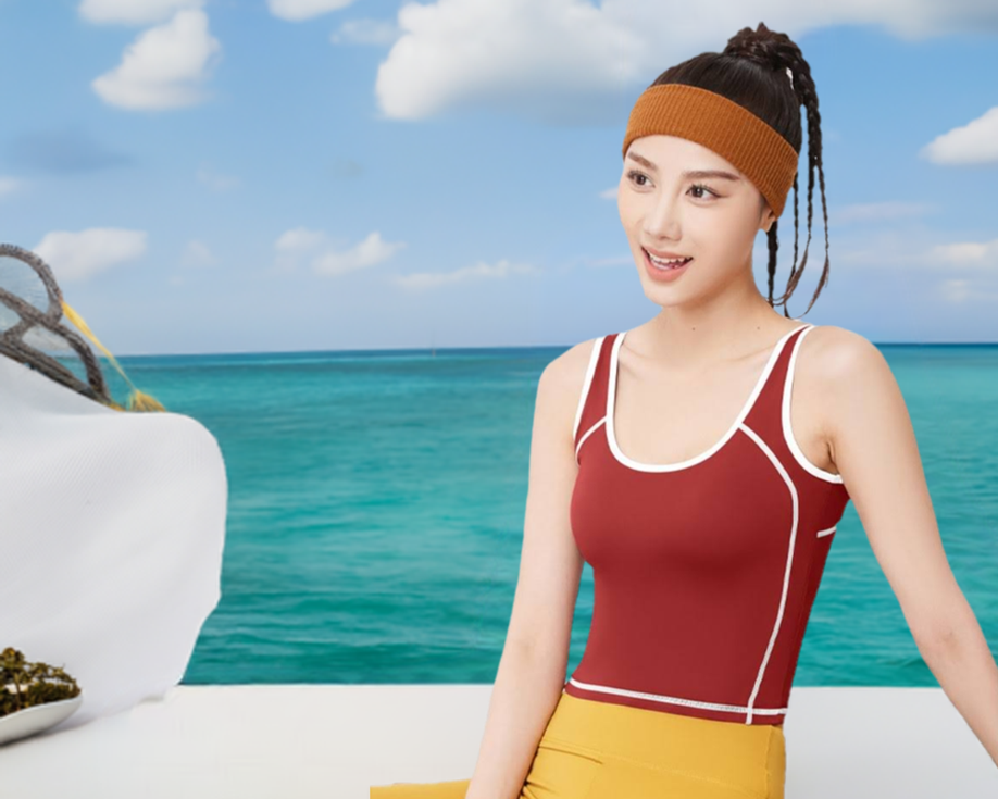 Black spruce-Women's Smile C-line Yoga Fix chest pad Push up Shockproof Elasticly Sport bra vest 黑雲杉-微笑C線防震聚攏瑜珈固定胸墊運動內衣背心