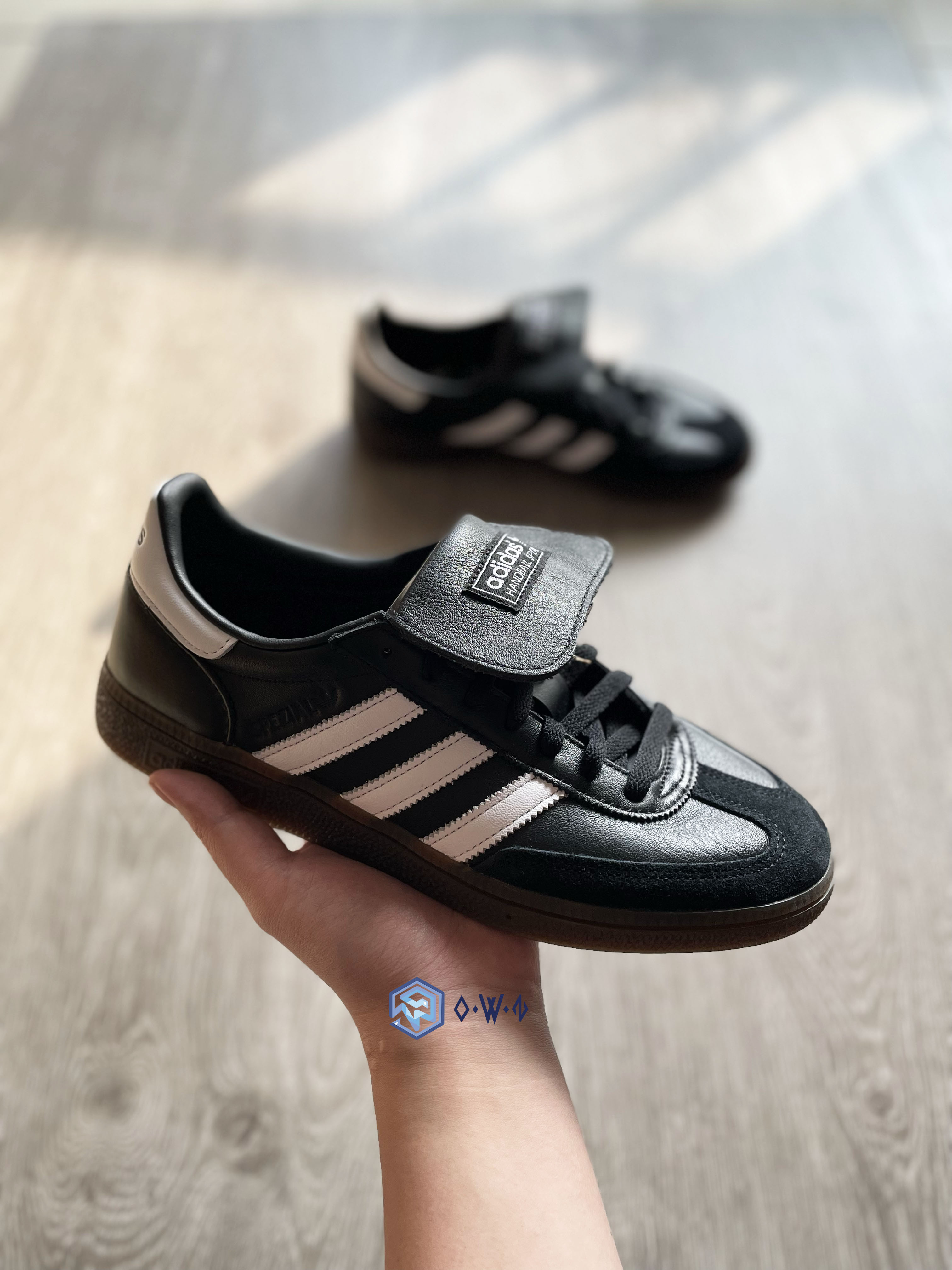 【OWN】Adidas Handball Spezial 大鞋舌 麂皮 黑白 皮革 焦糖底 不分男女 IH2290