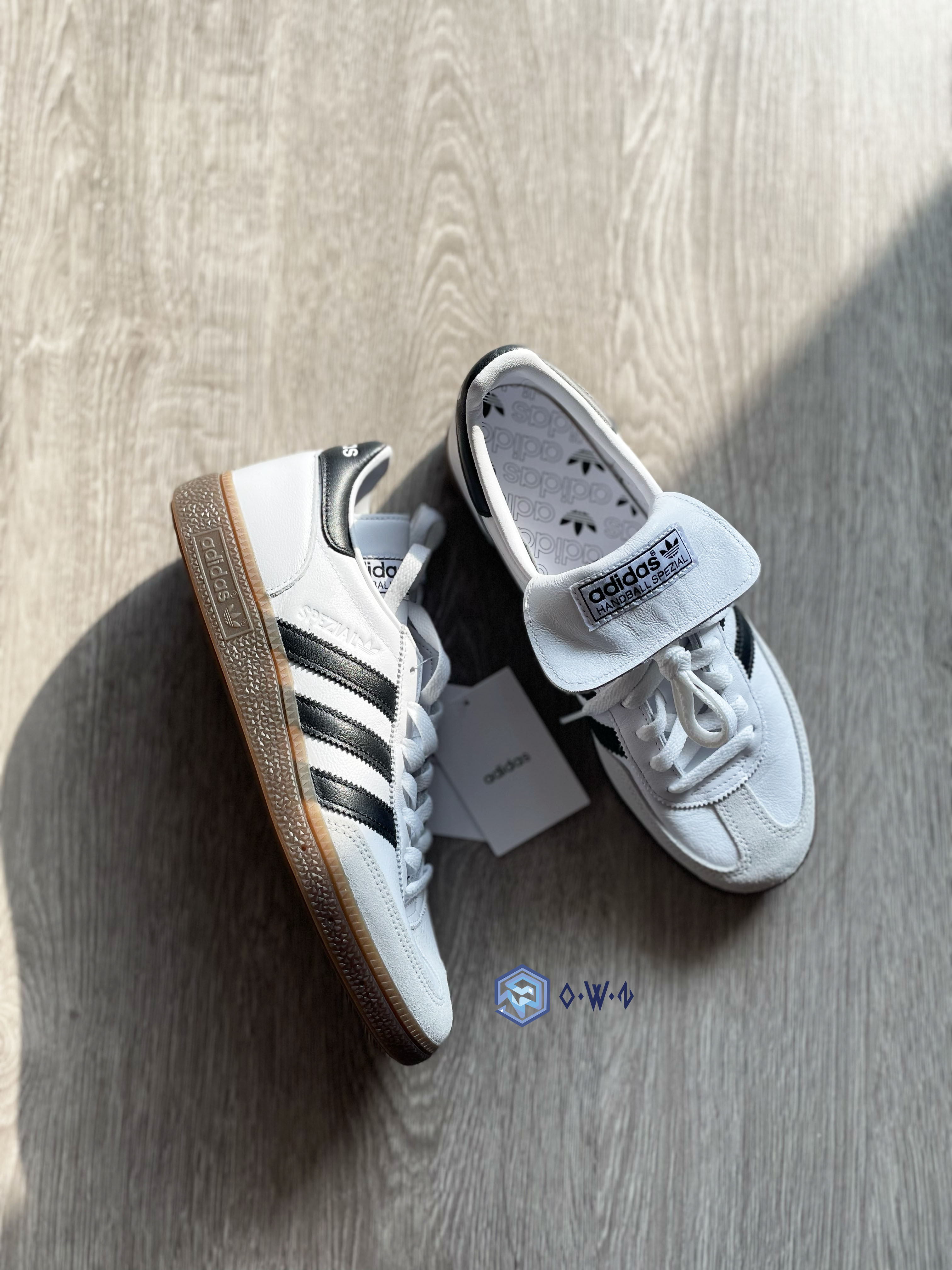 【OWN】Adidas Handball Spezial 大鞋舌 麂皮 黑白 皮革 焦糖底 不分男女 IH2291