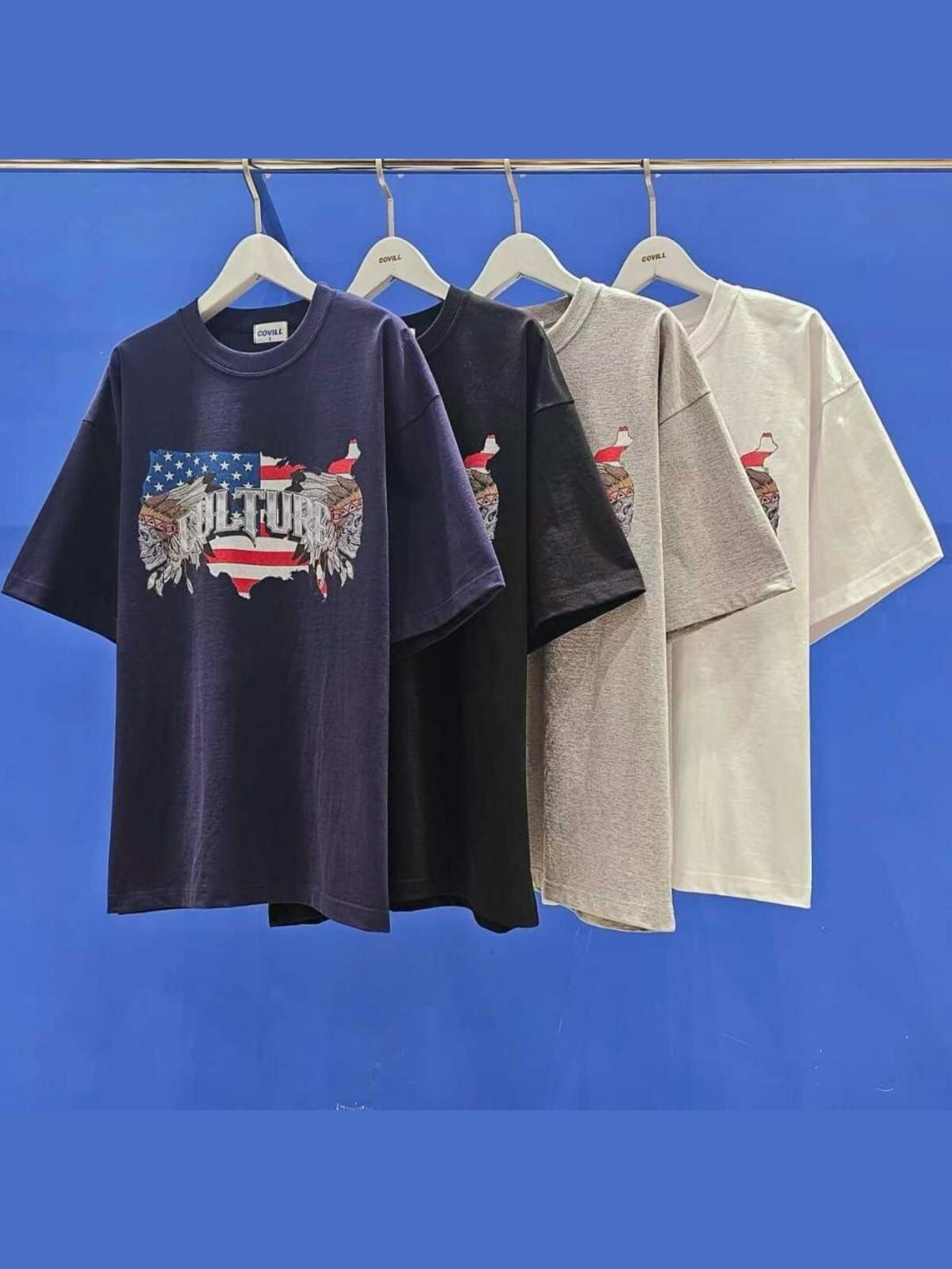 OverSize英文字圖案短袖Tee COVILL-182T