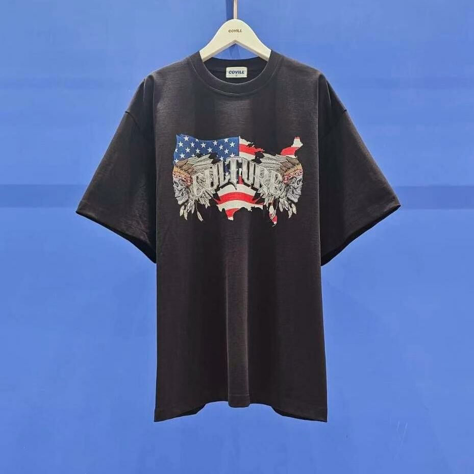 OverSize英文字圖案短袖Tee COVILL-182T