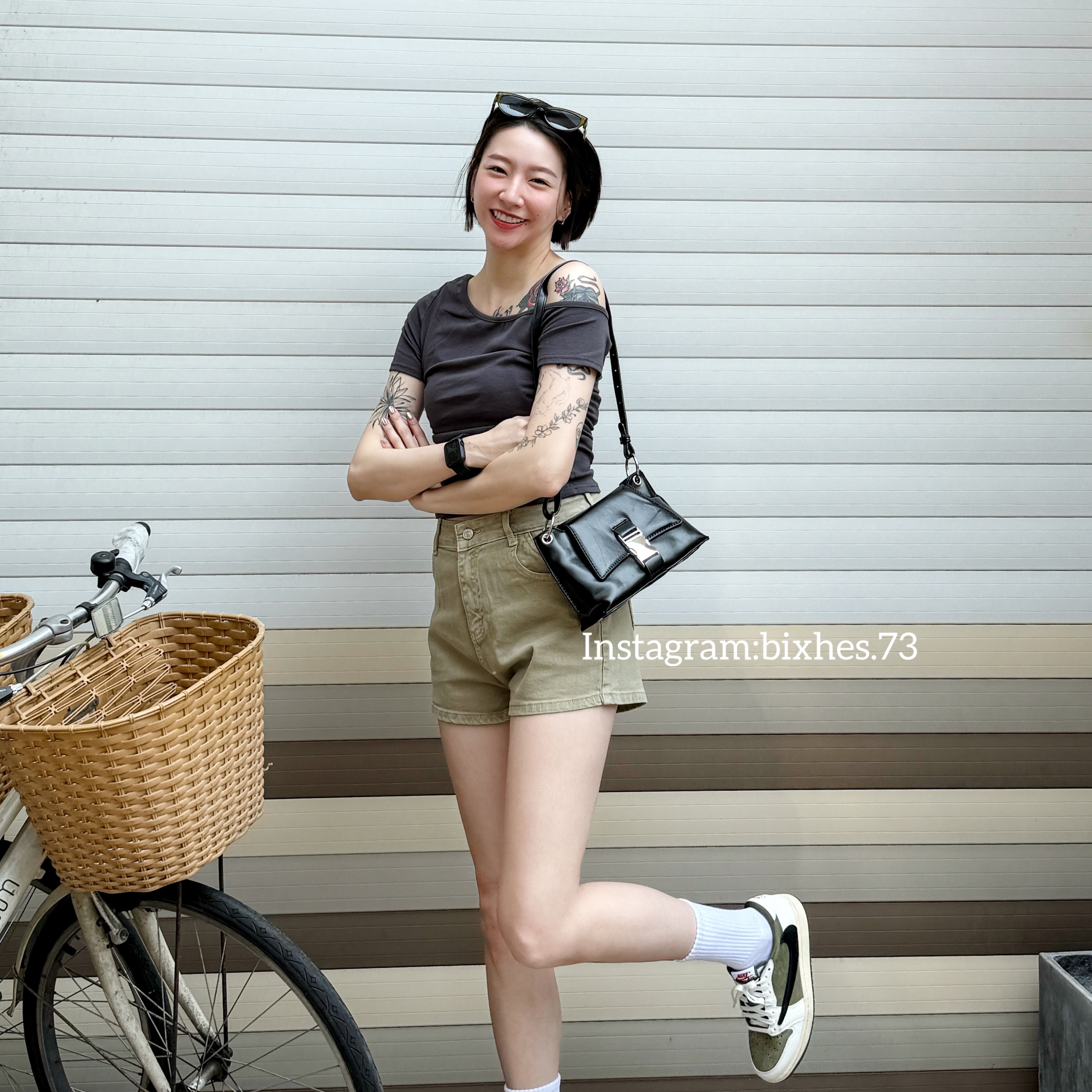 基礎彈力牛仔短褲(E00120)