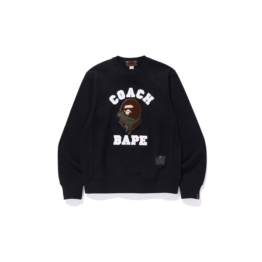 BAPE COACH APE 聯名 REXY CREWNECK 大學T 現貨