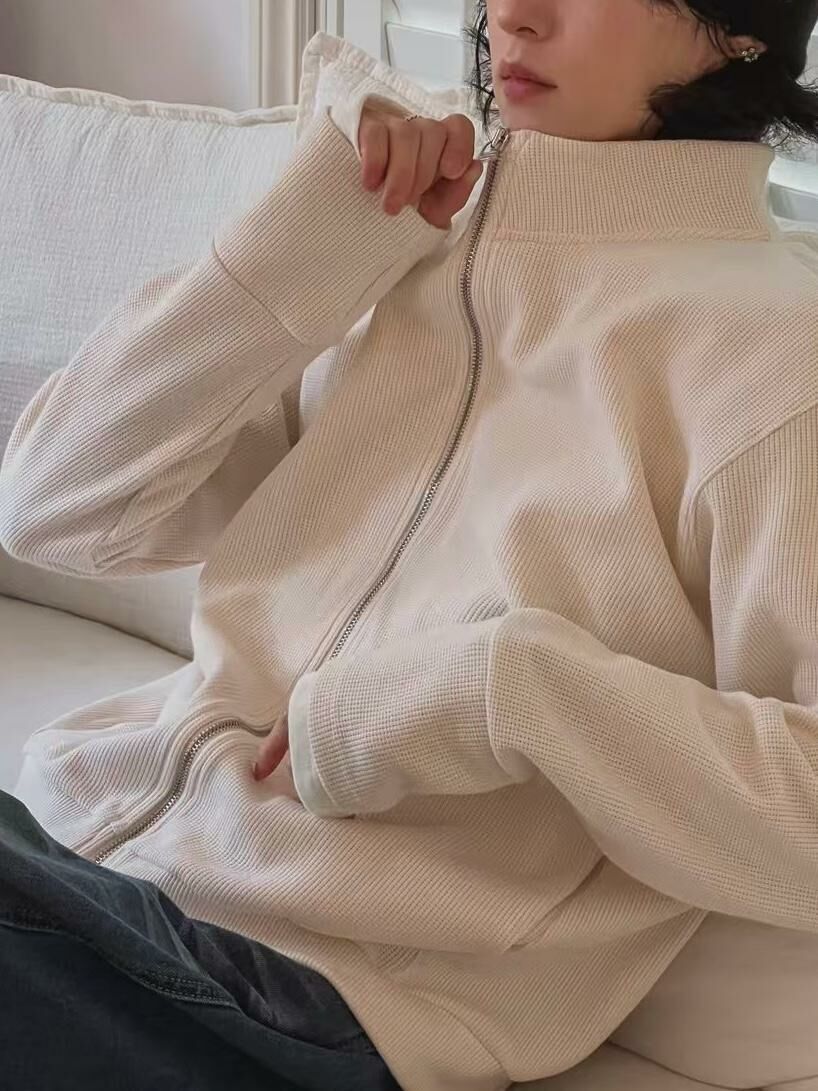 淨色企領拉鍊外套 GARMENTS-032JK