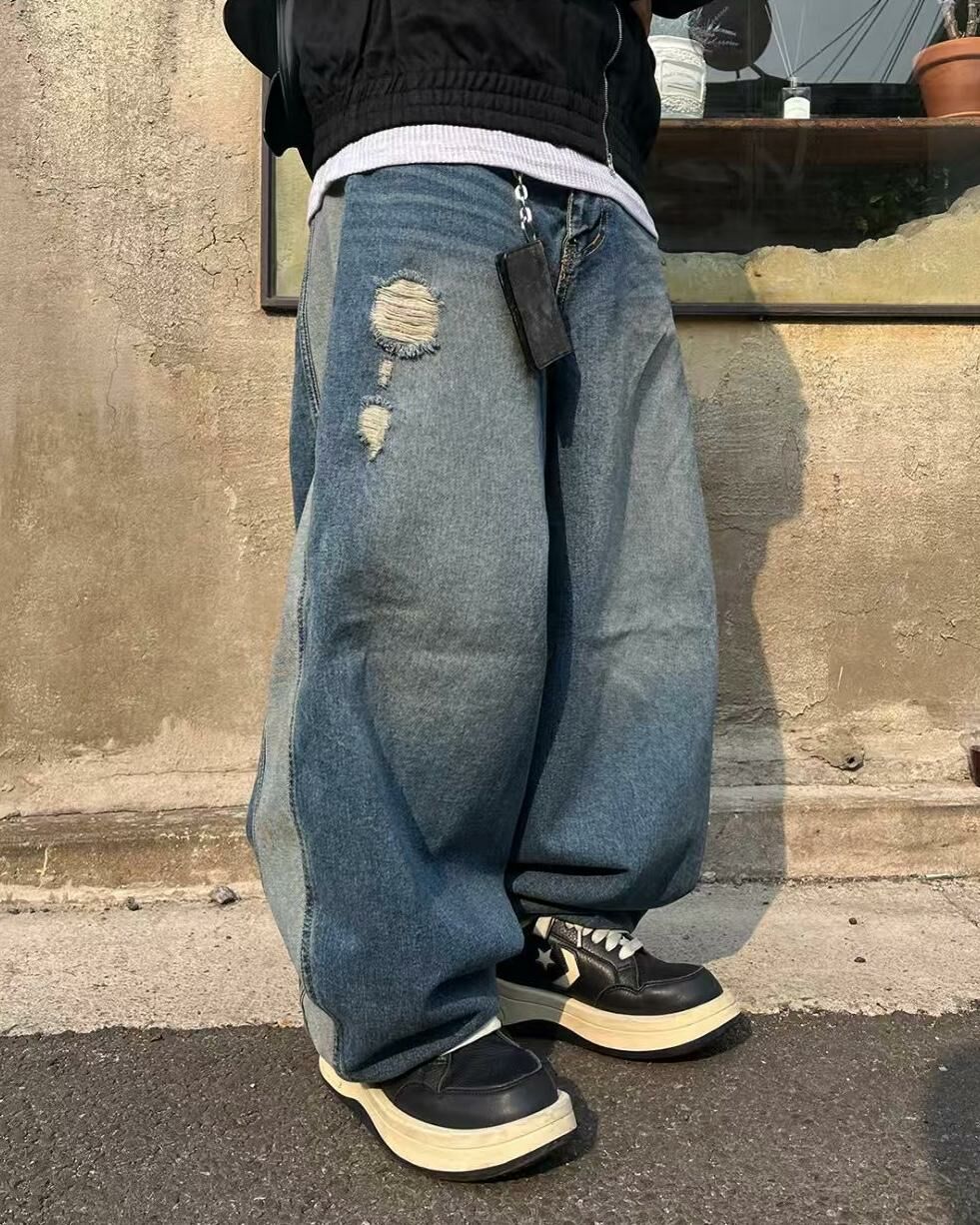 洗水破洞鬆身牛仔褲 CONCRETE-014J