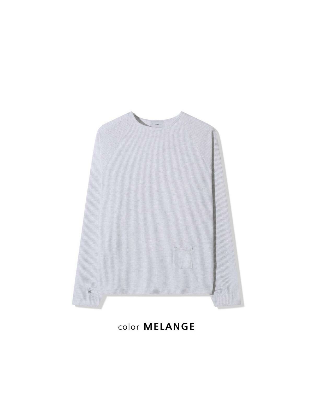 淨色暗紋圓領長袖衫 CONCRETE-016T