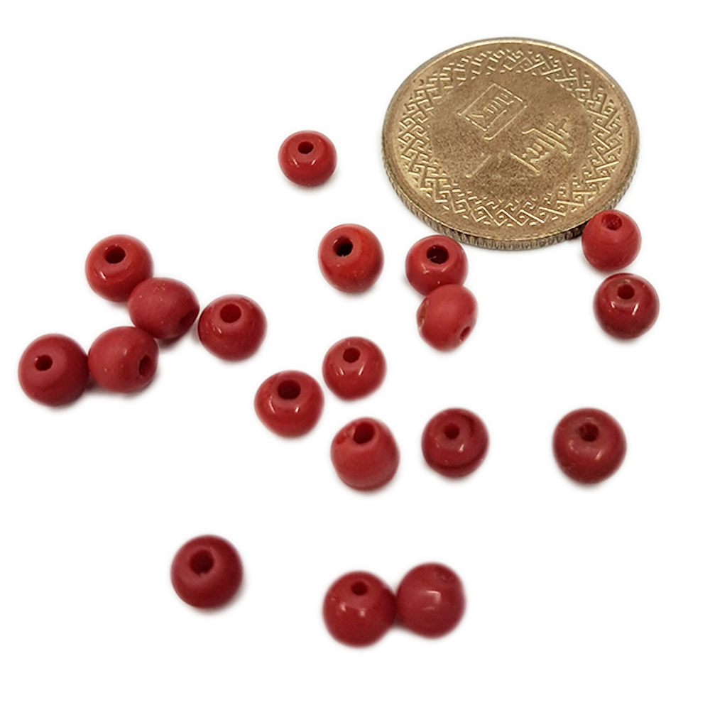 火山琉璃 珠 0.4*0.5公分3顆【十方】141640