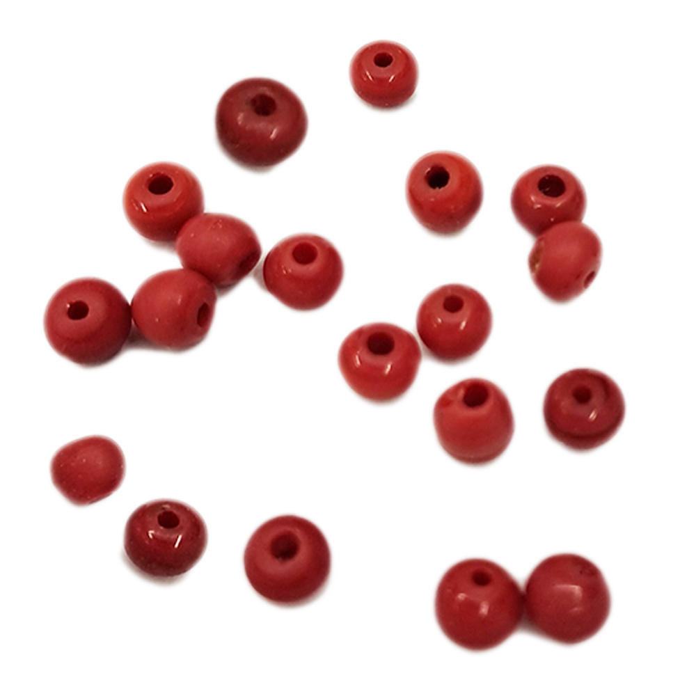 火山琉璃 珠 0.4*0.5公分3顆【十方】141640