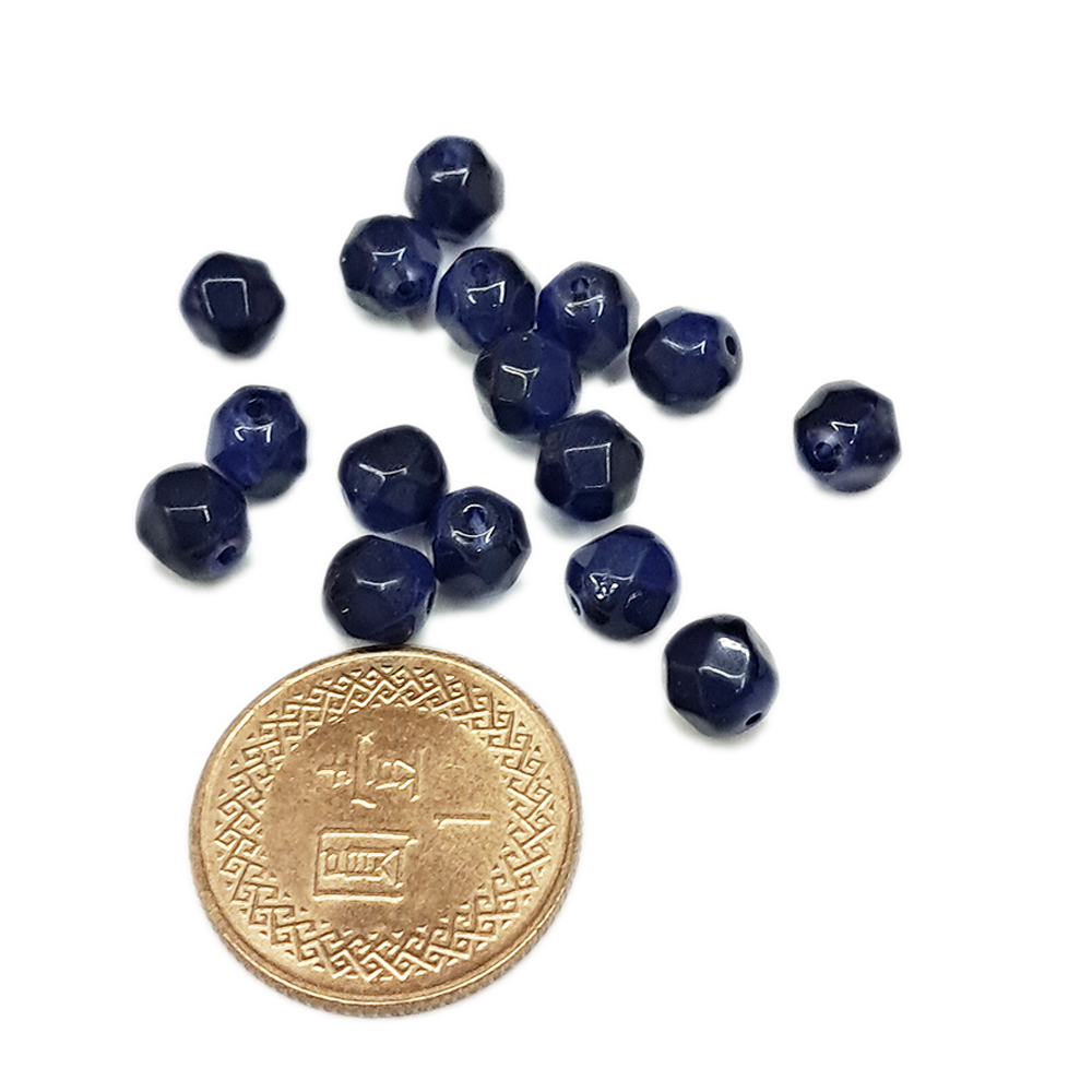 青金石多角珠6mm 3個 【十方】144207