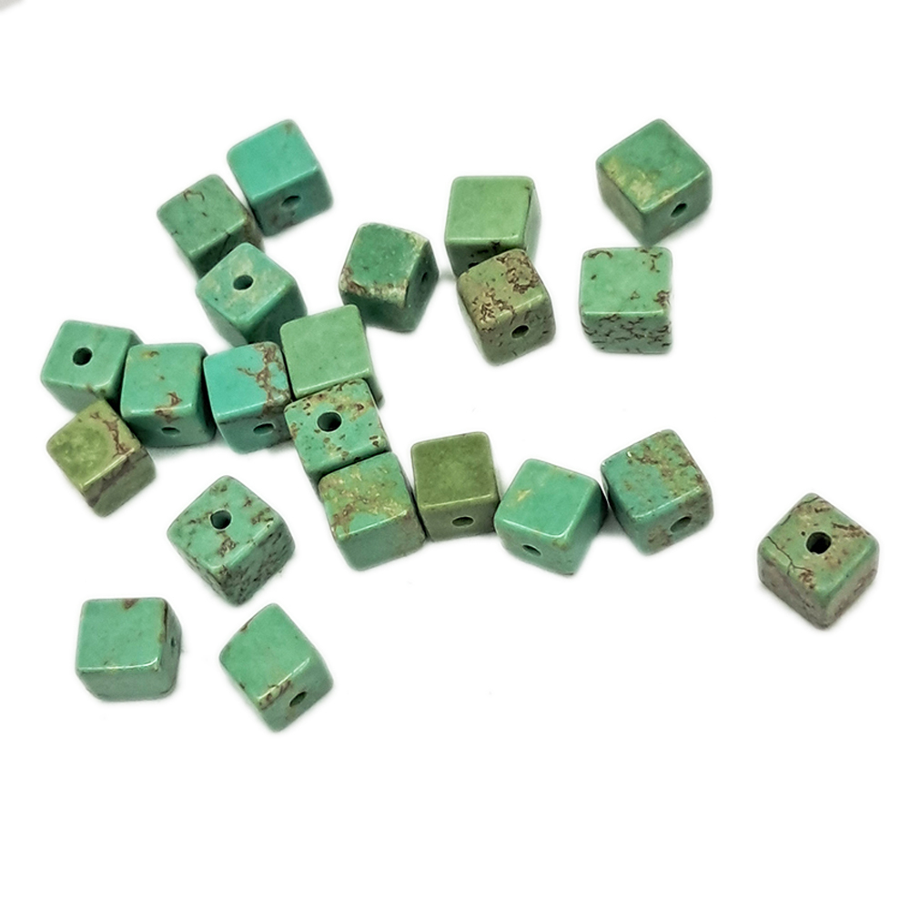 綠松石 方塊 0.4公分3個【十方】144330