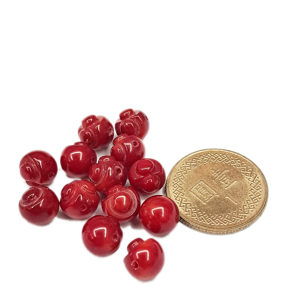 海竹珊瑚 花珠 0.7 公分2個【十方】144513