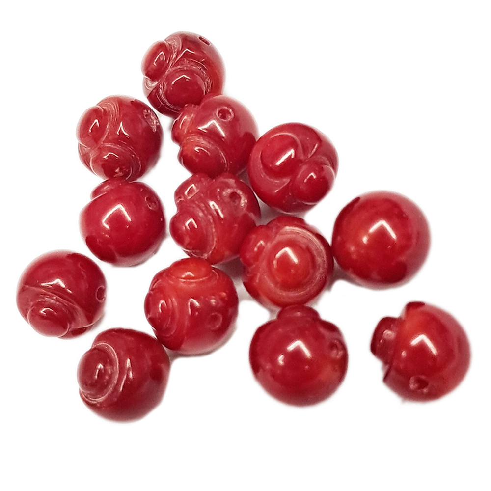 海竹珊瑚 花珠 0.7 公分2個【十方】144513