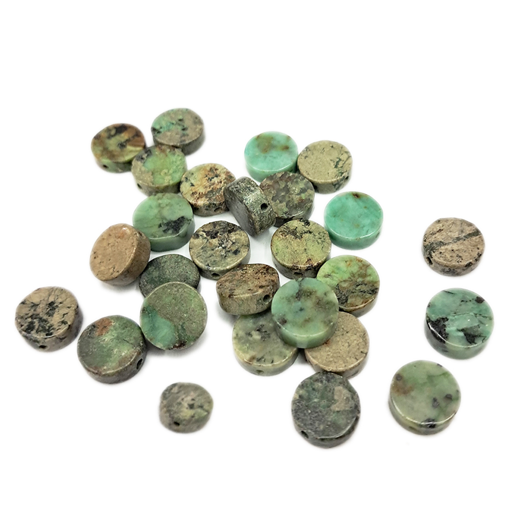 綠松石 圓盤珠 0.8*0.3 公分2個【十方】144191