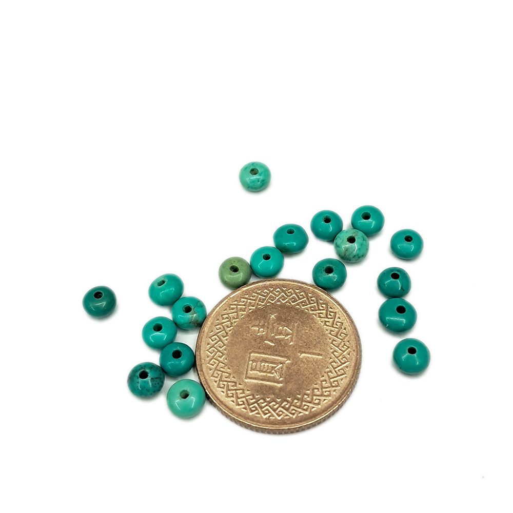綠松石扁珠迷你  0.5*0.2 cm4個【十方】144204