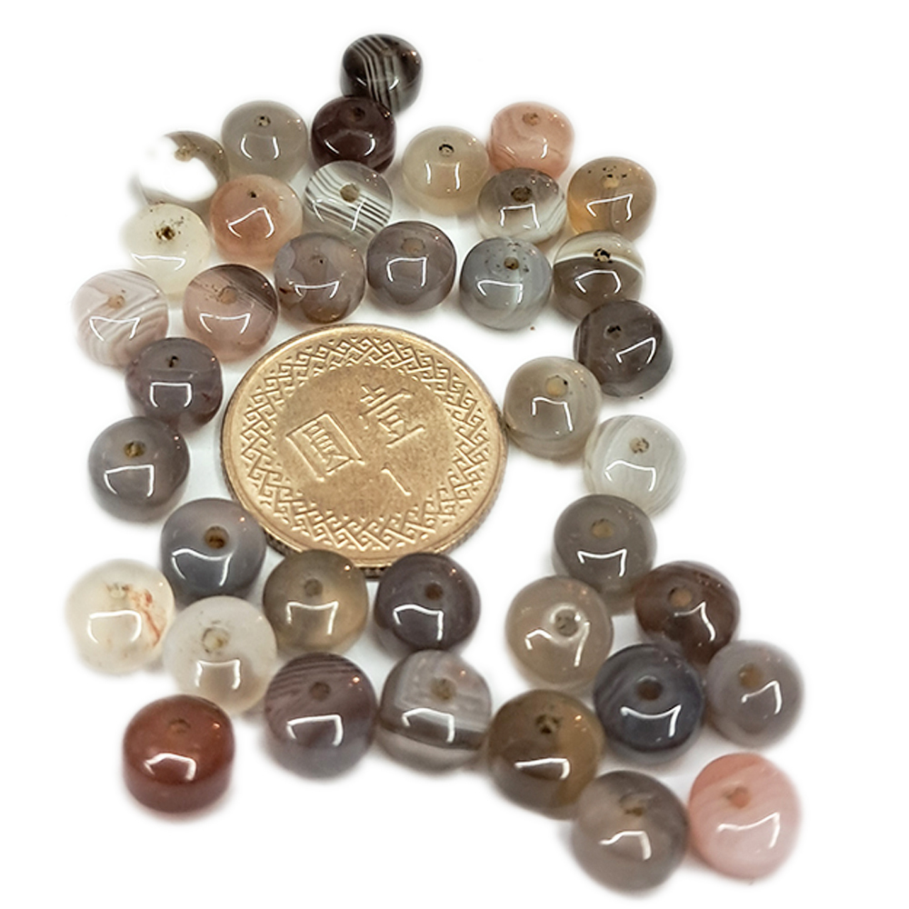 水瑪瑙輪珠 5*7mm 配件2個【十方】144206