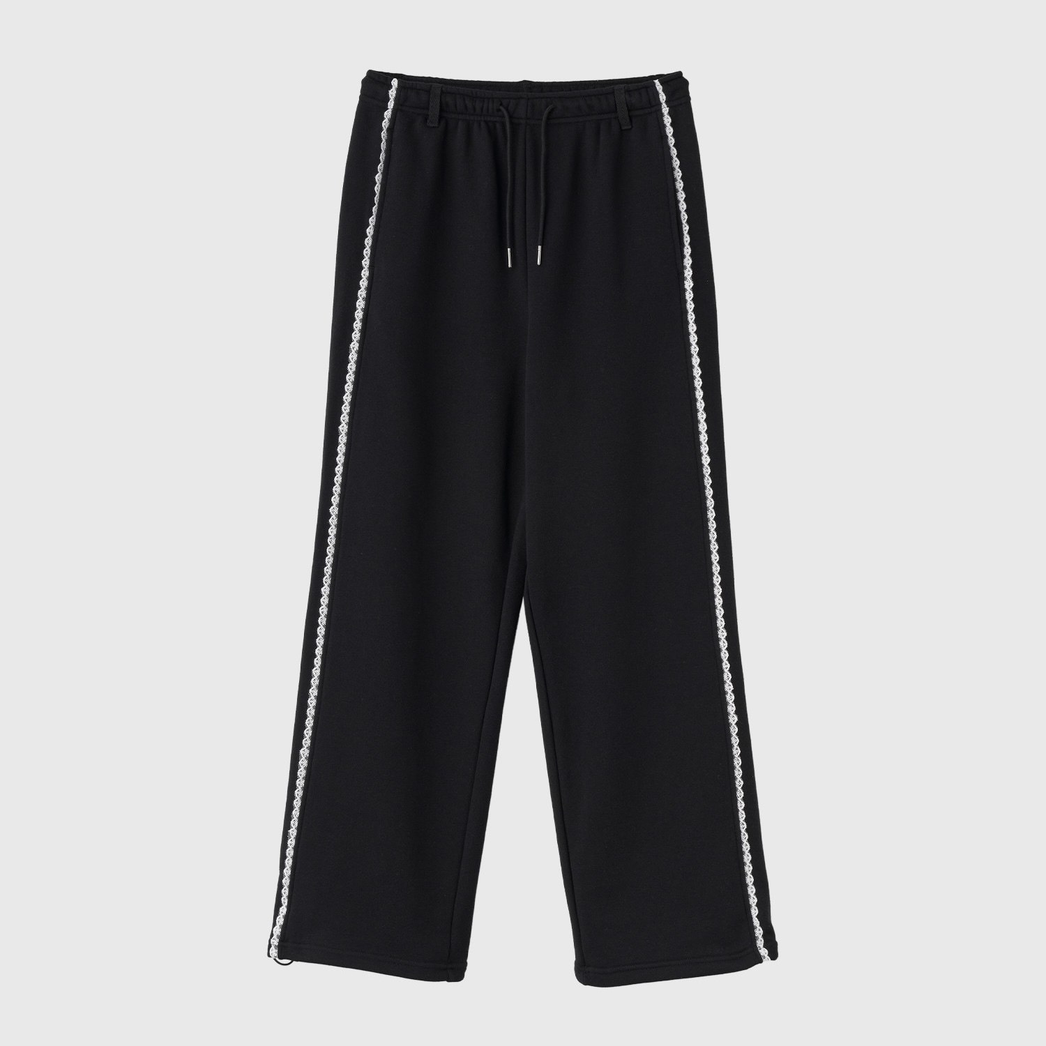 [GENERAL IDEA] LACE TRIM SWEAT PANTS