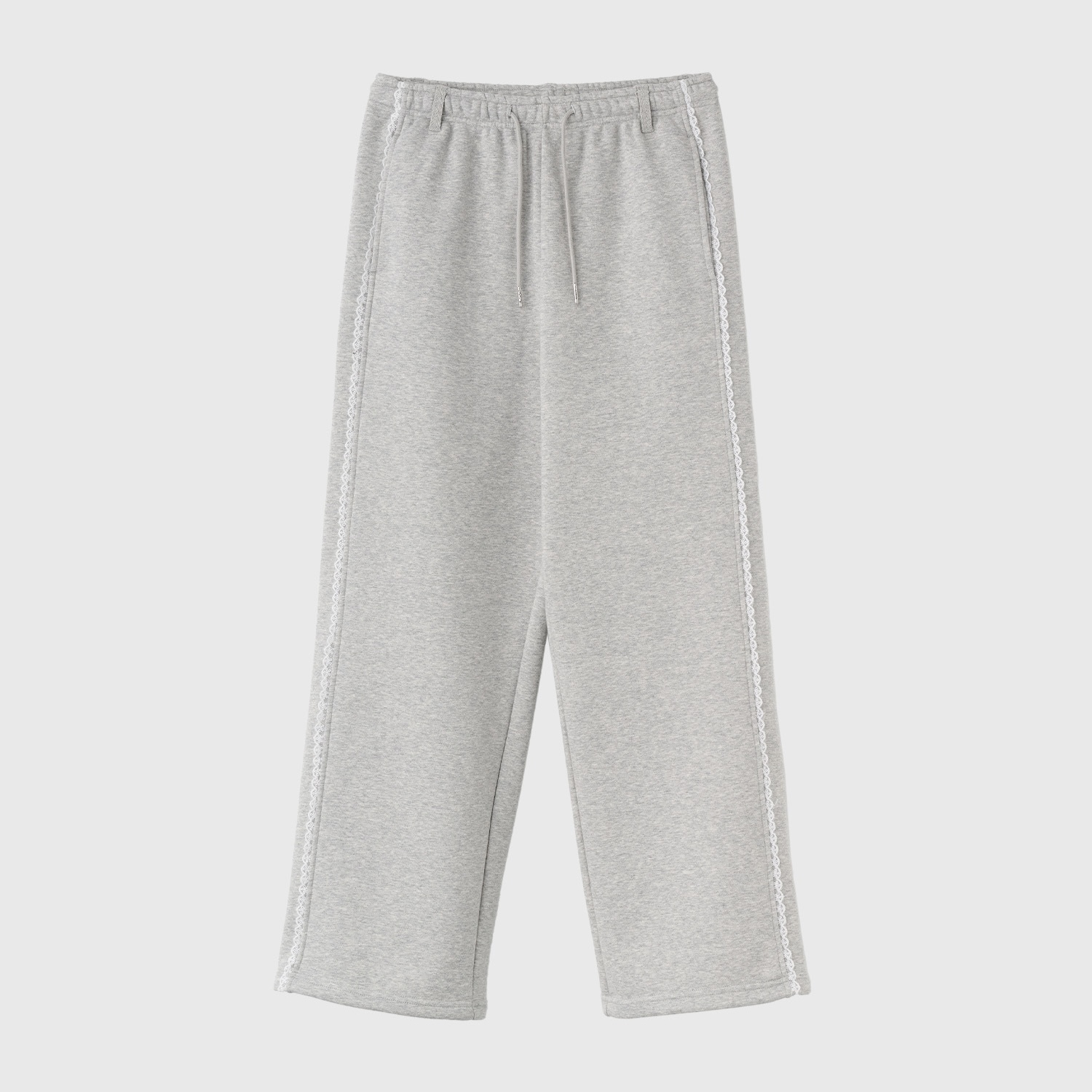 [GENERAL IDEA] LACE TRIM SWEAT PANTS