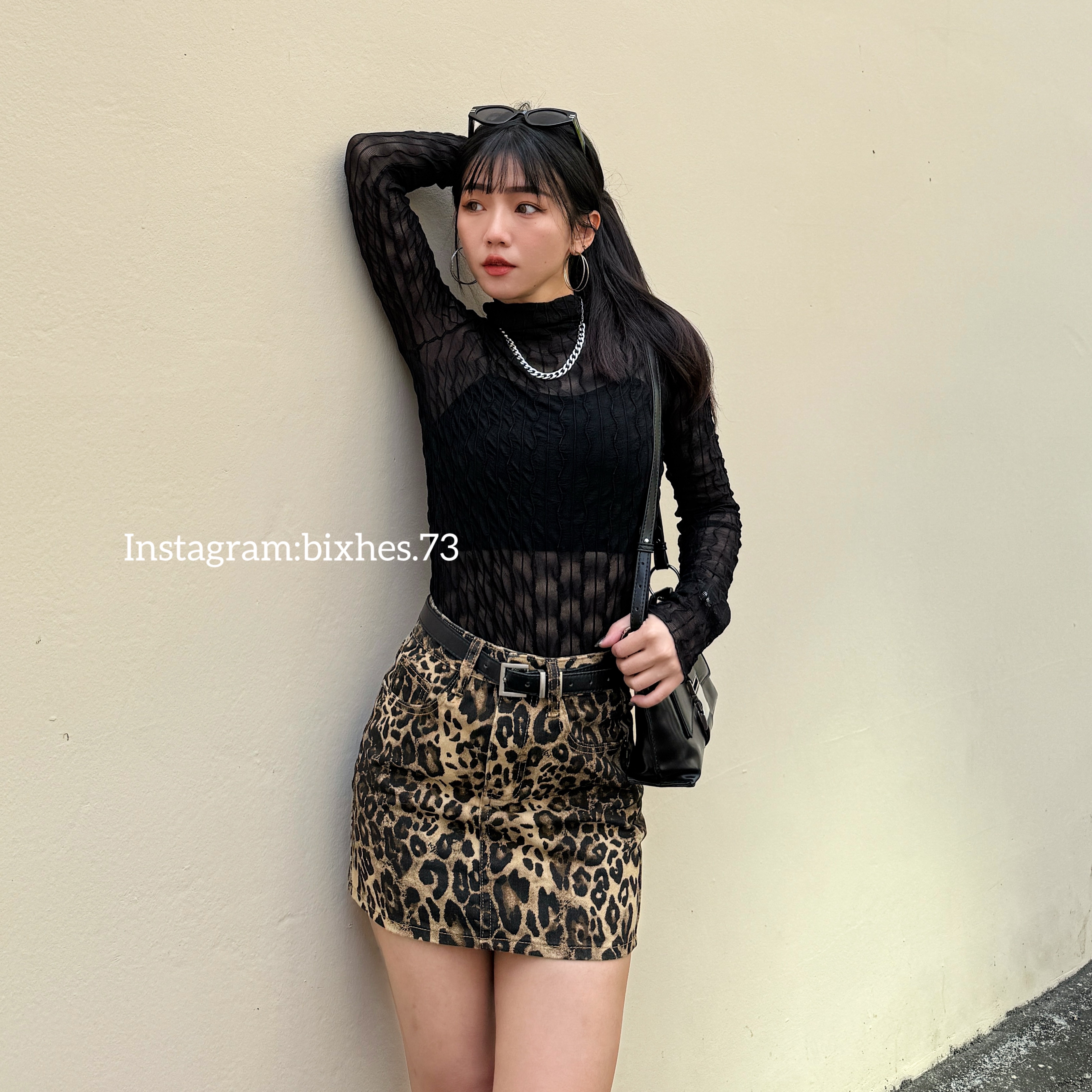 歐美豹紋短裙(D00049)