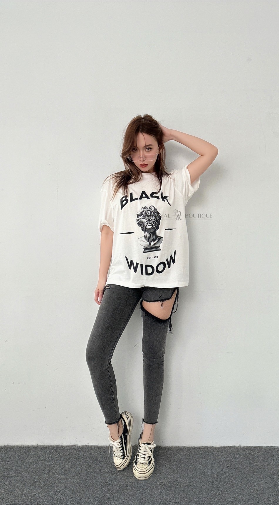 BOSS HUGO蜘蛛女神頭像短T