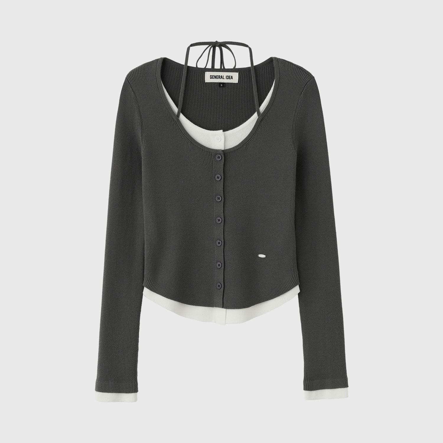 [GENERAL IDEA] STRAP LAYERED CARDIGAN