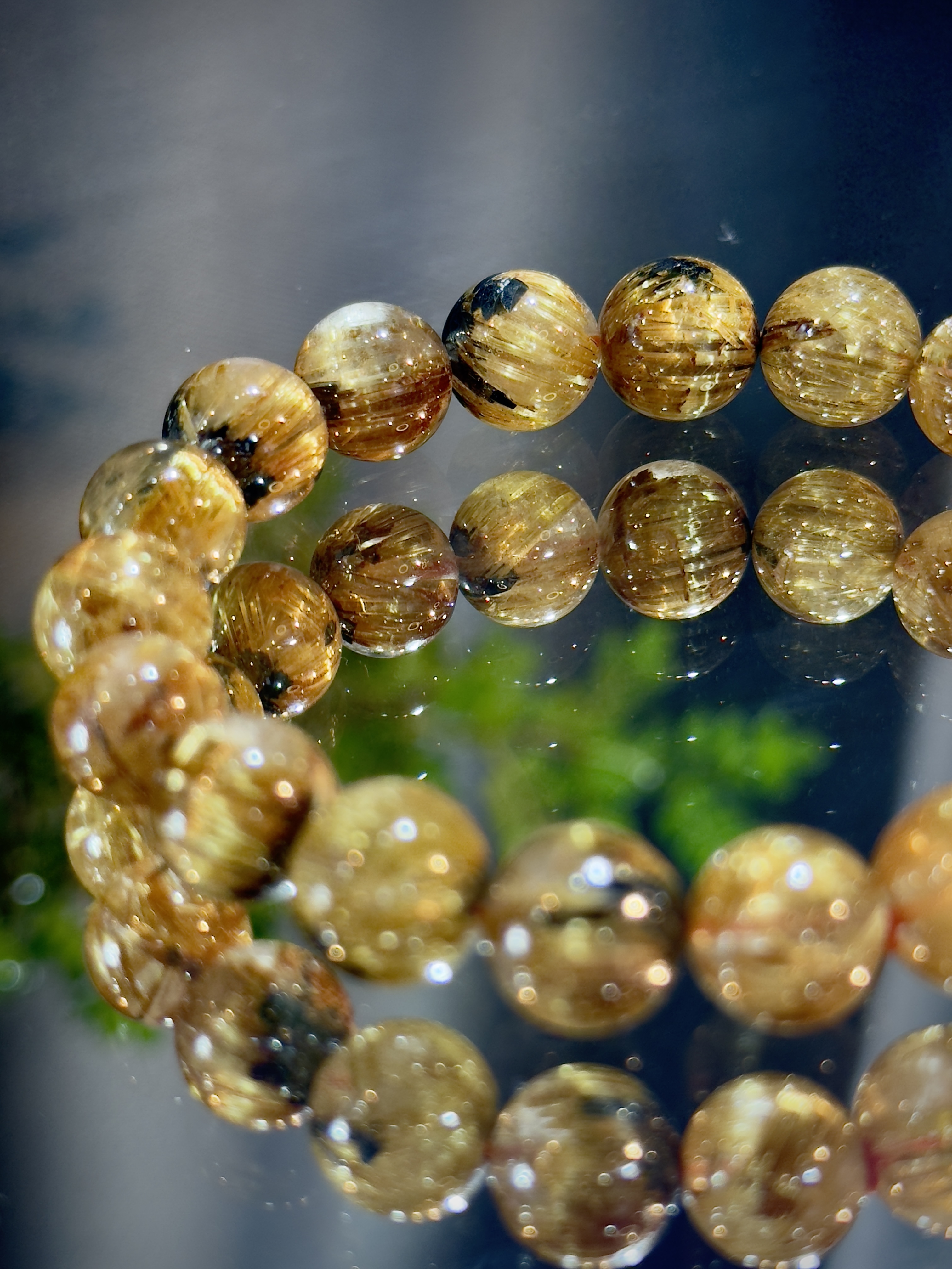 頂級碟鈦晶手串 9002