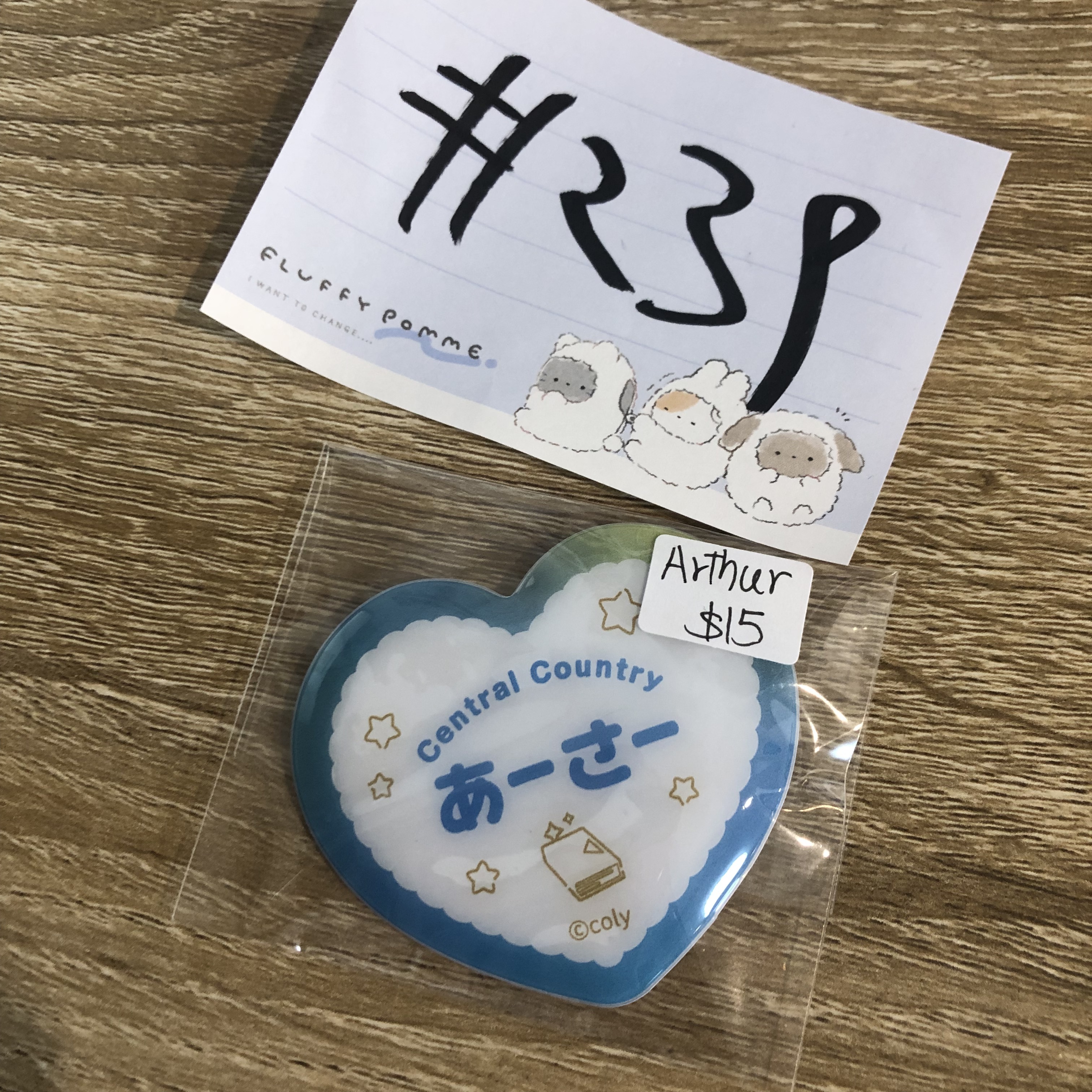 魔法使的約定 ARTHUR 襟章#239