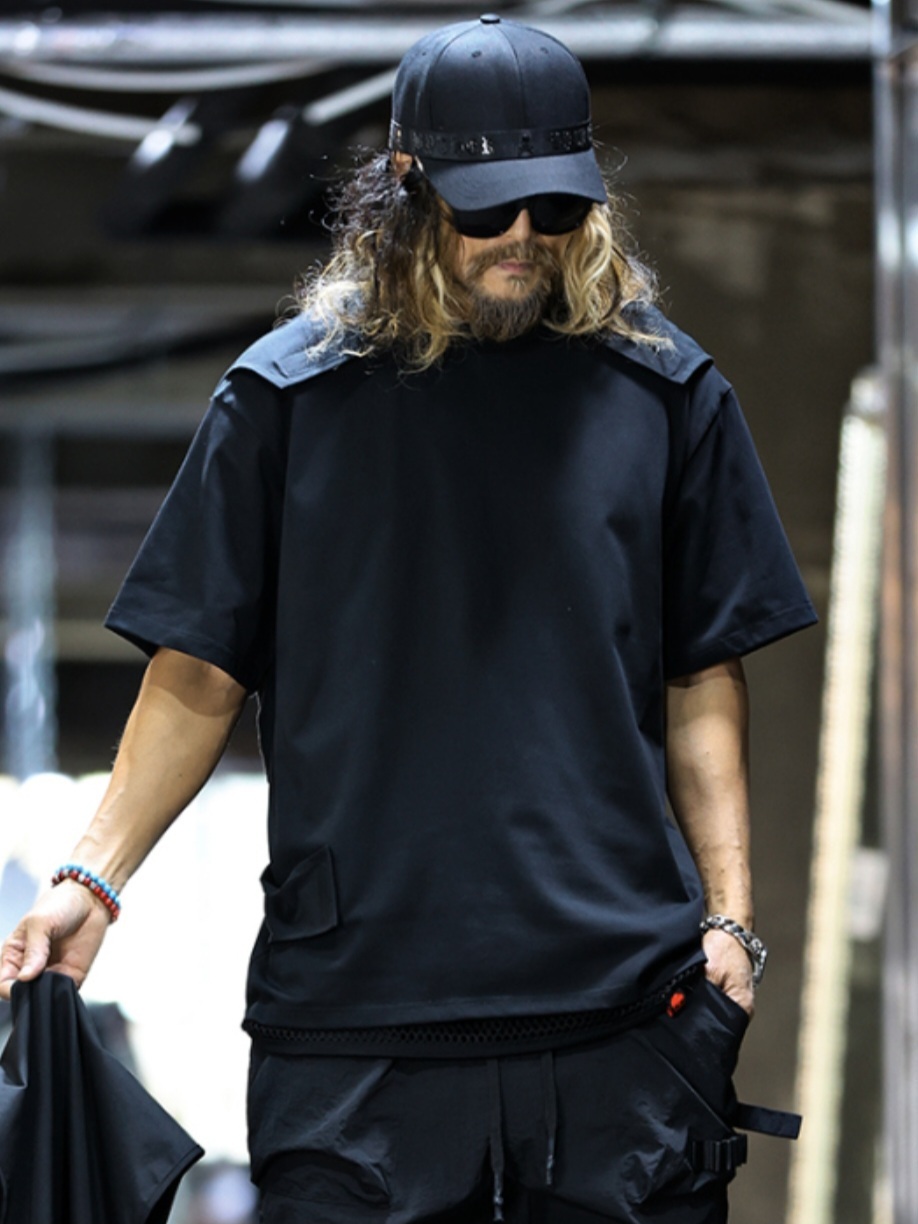 拼接寬鬆短袖T卹