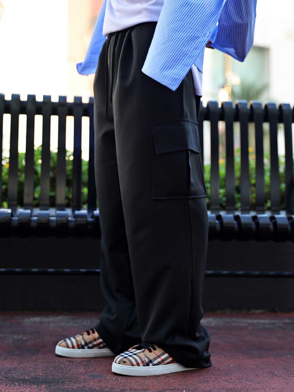 TR雙摺口袋休閒褲