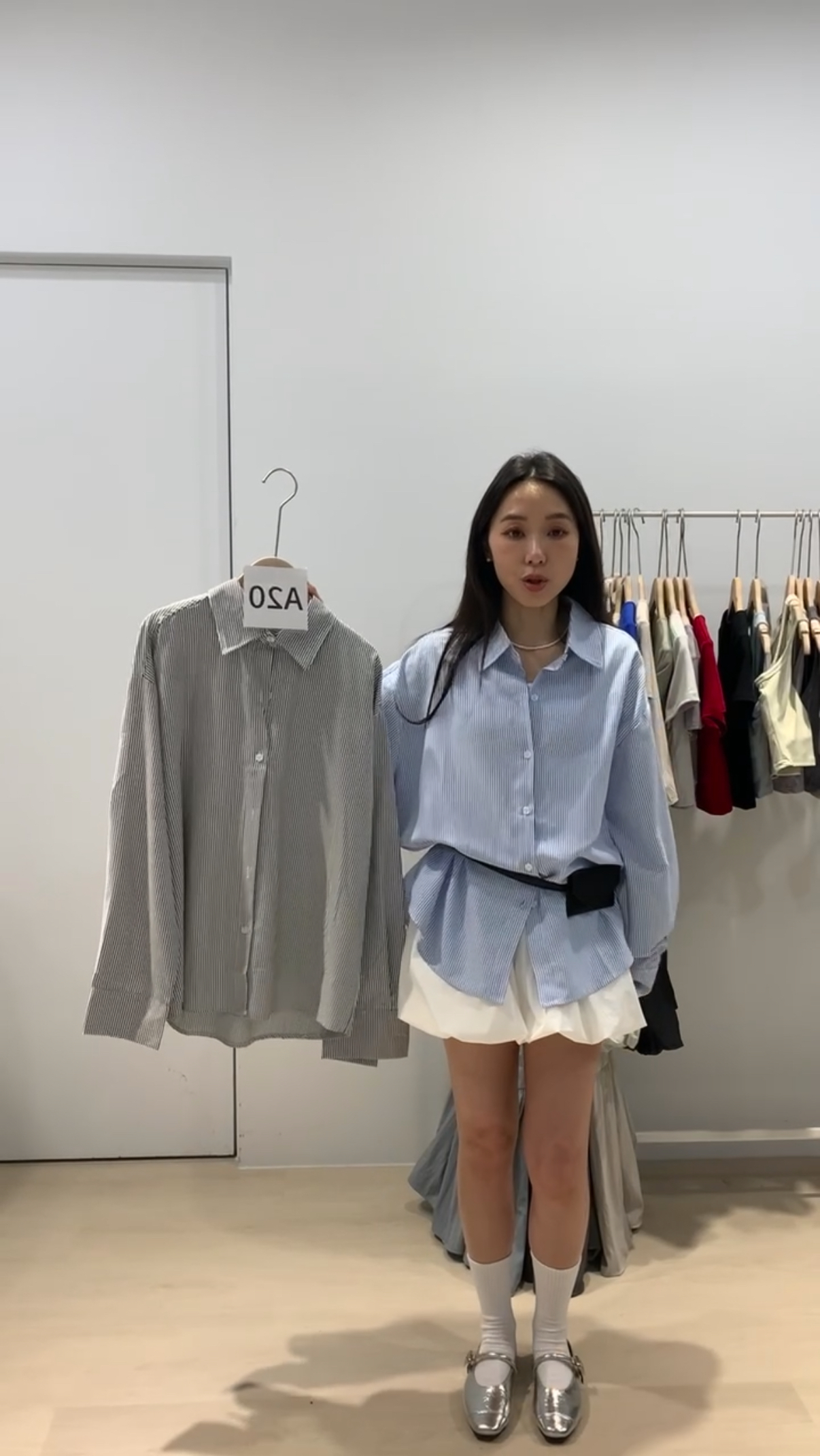 版娘推薦>> 你絕對會愛的抗皺直條麻料襯衫_8686
