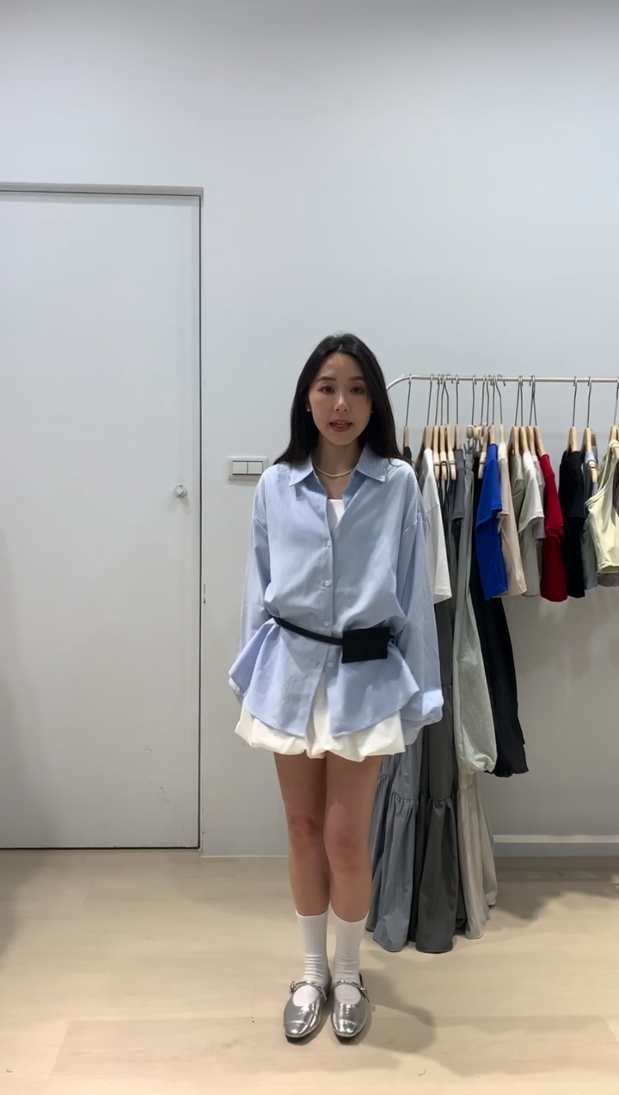 版娘推薦>> 你絕對會愛的抗皺直條麻料襯衫_8686