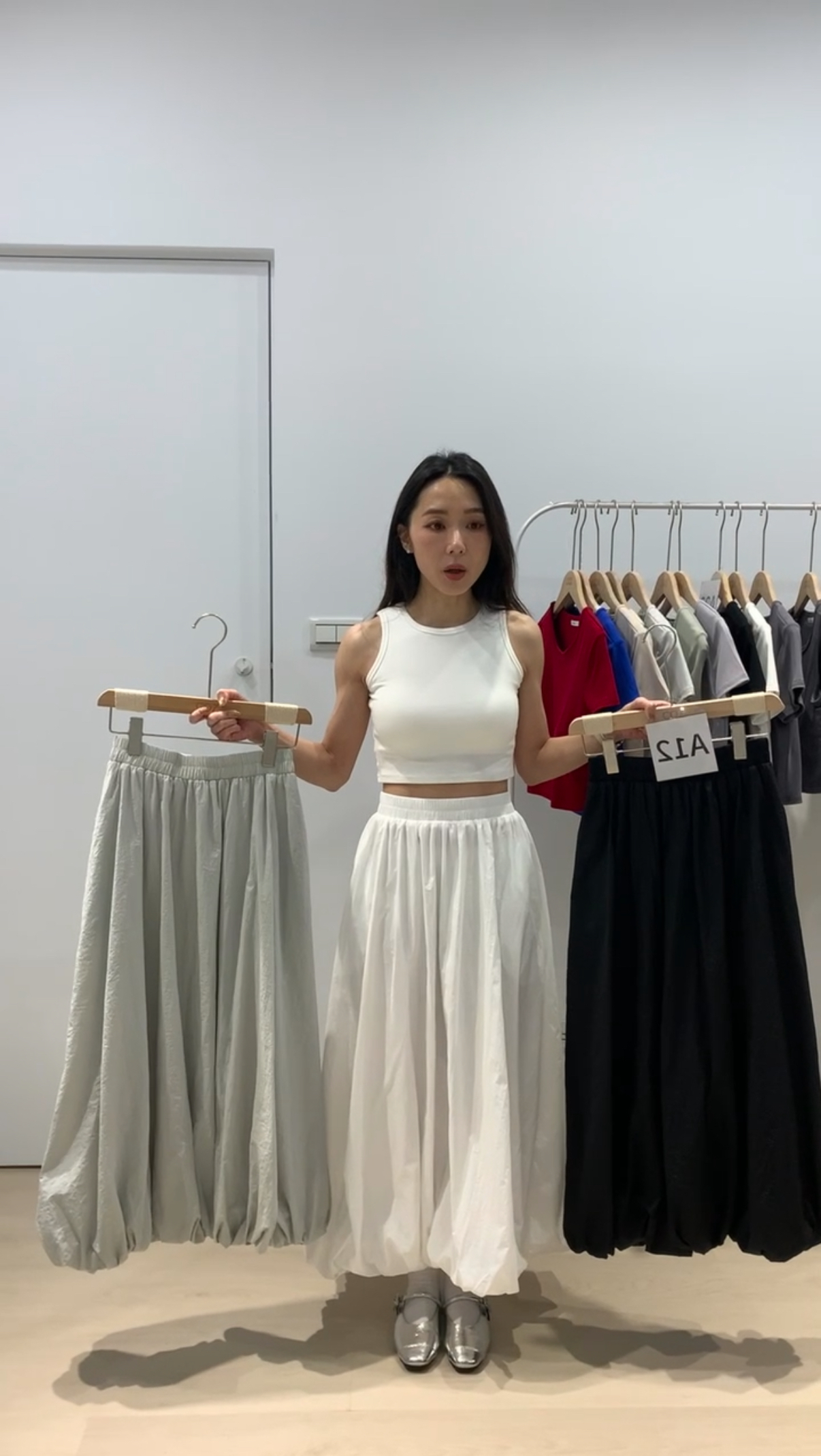 (3件5折) 今年必備！時髦又顯瘦的氣球澎澎長裙F size _9002