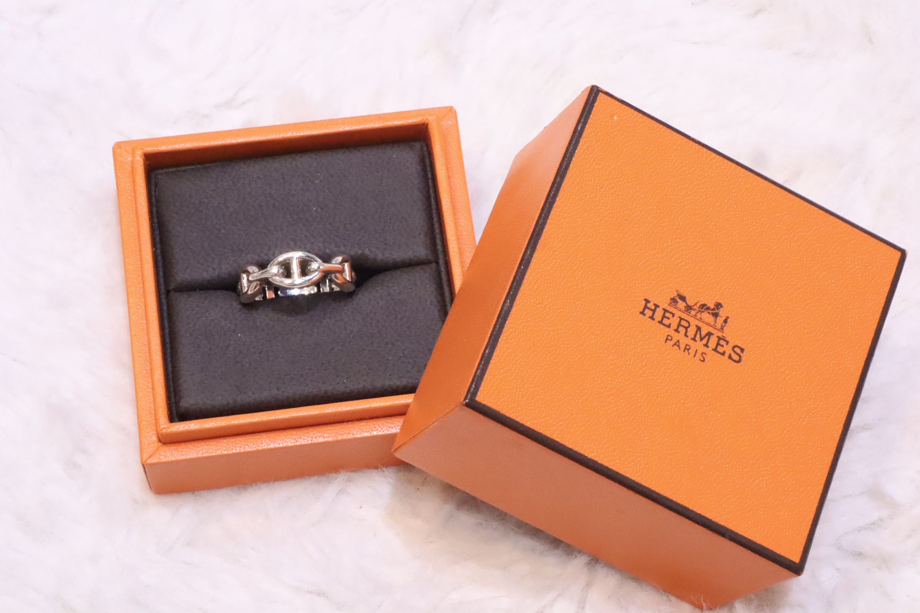 Hermes銀色豬鼻戒指🩶