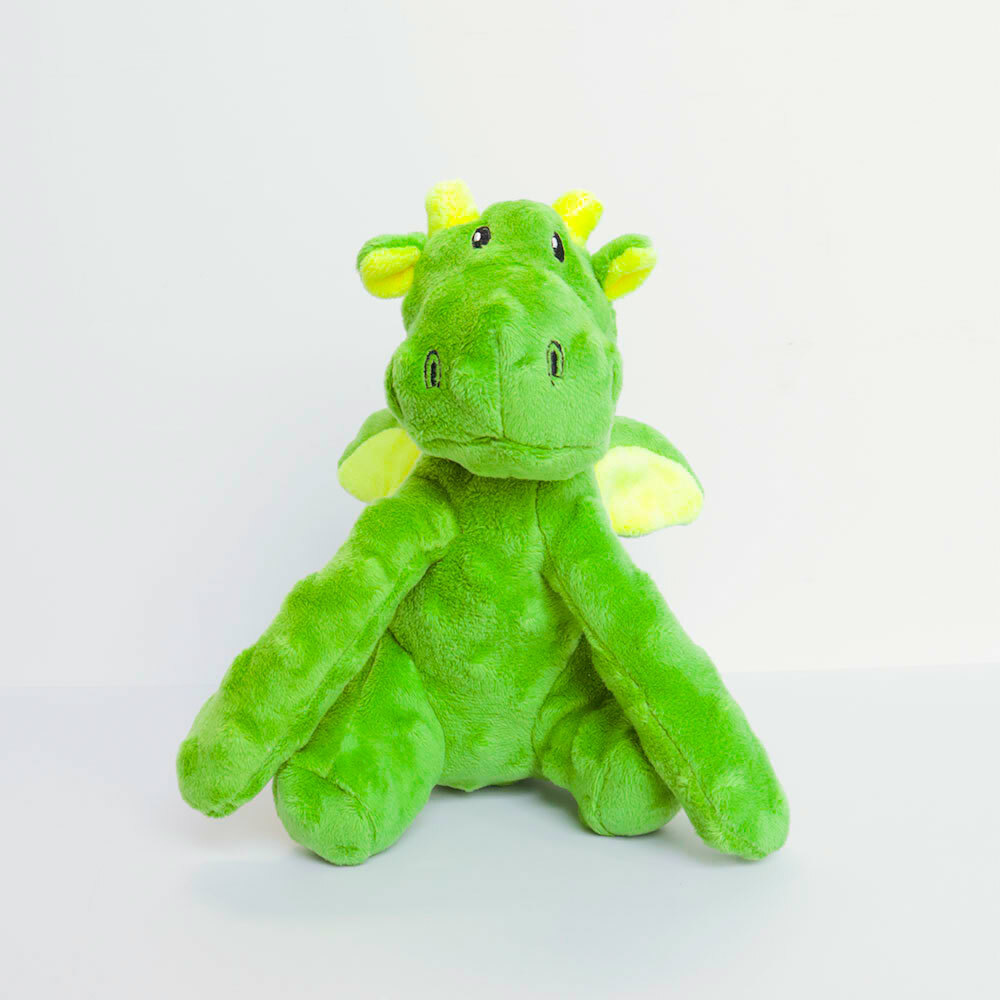 Dinosaur Plush Chew Toys with Squeaker for Puppy, Middle, and Big Dogs