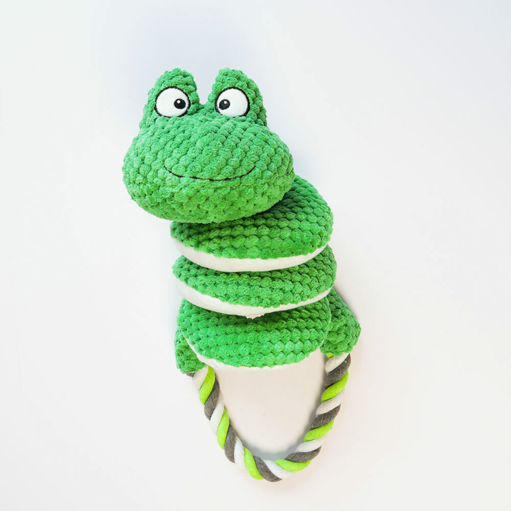 Long Neck Frog-Tough Interactive Tug of War Dog Toys for Small, Medium, Large Breed