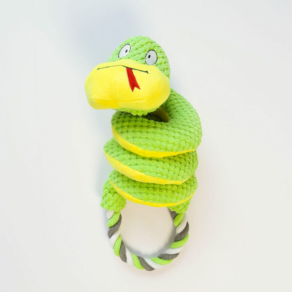 Spiral Snake-Tough Interactive Tug of War Dog Toys for Small,Medium,Large Breed