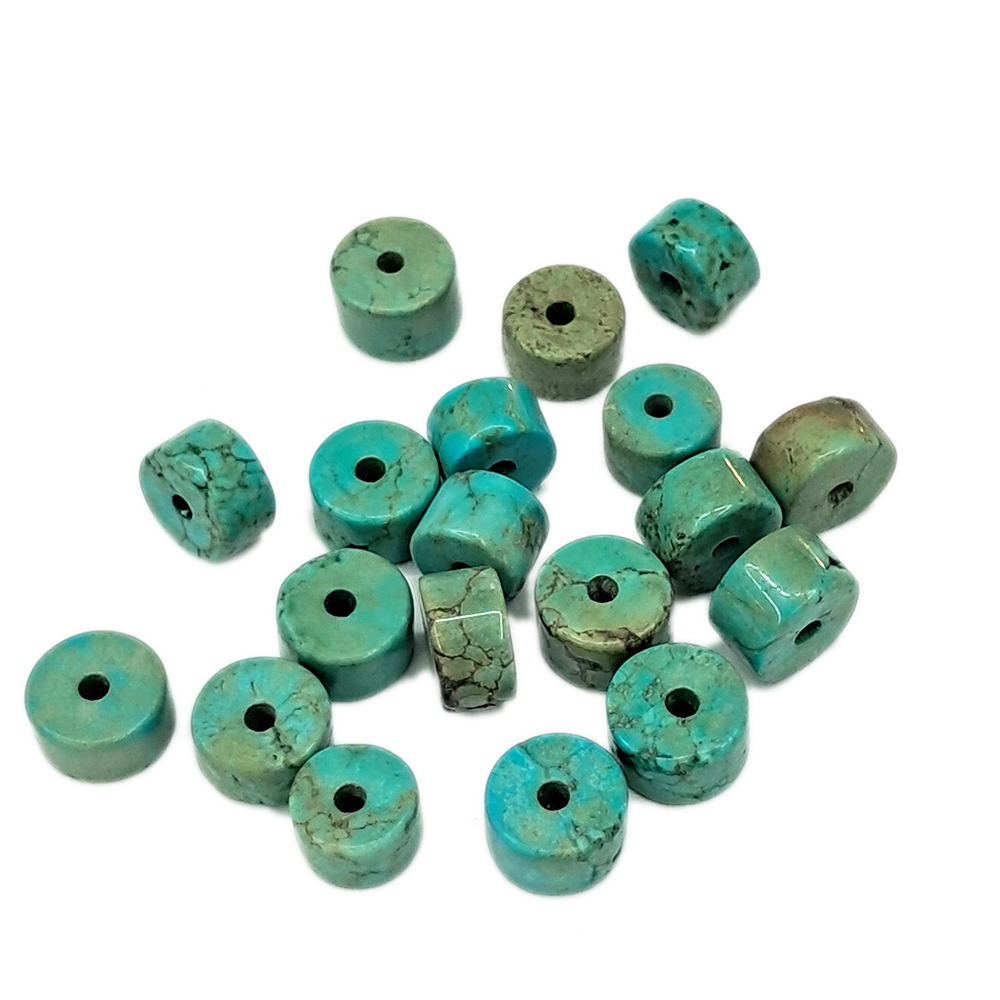 綠松石 輪珠 0.8*0.5公分1個【十方】144189