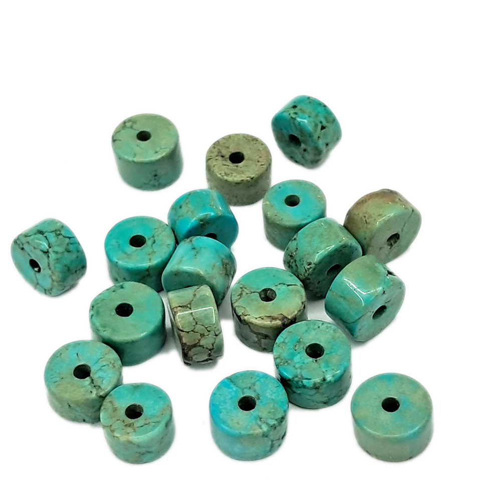 綠松石 輪珠 0.8*0.5公分1個【十方】144189