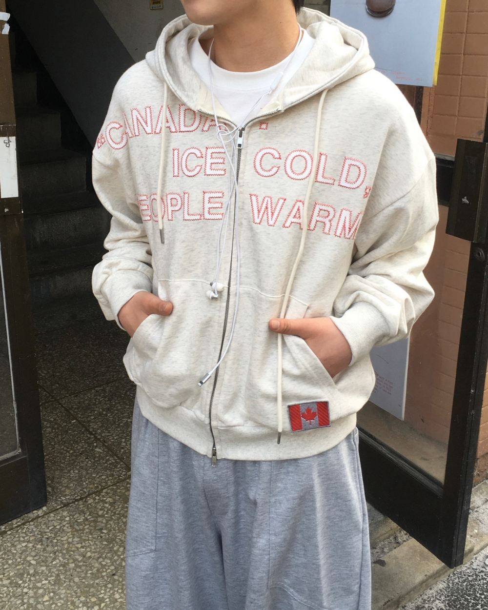 國旗印花連帽外套