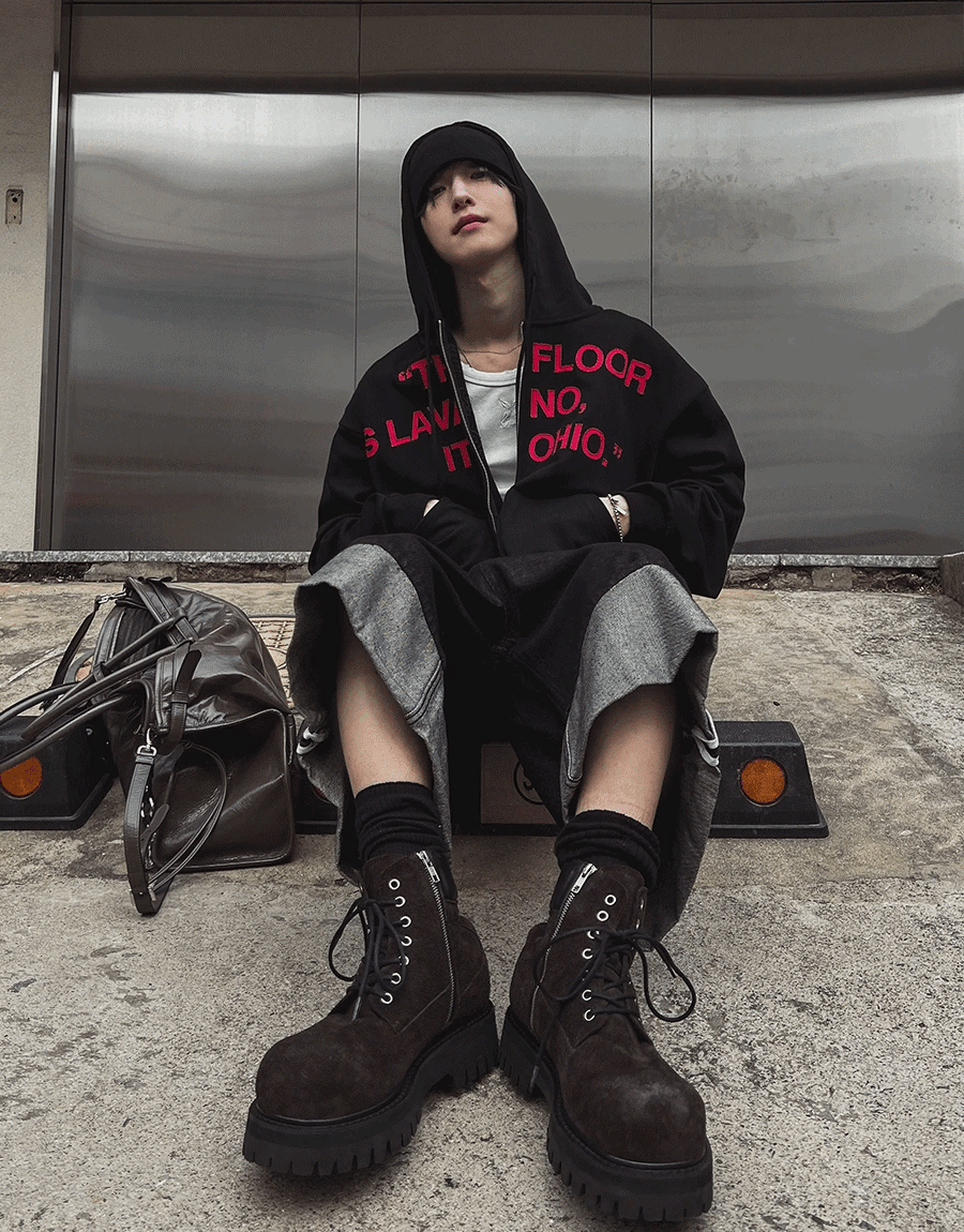 國旗印花連帽外套