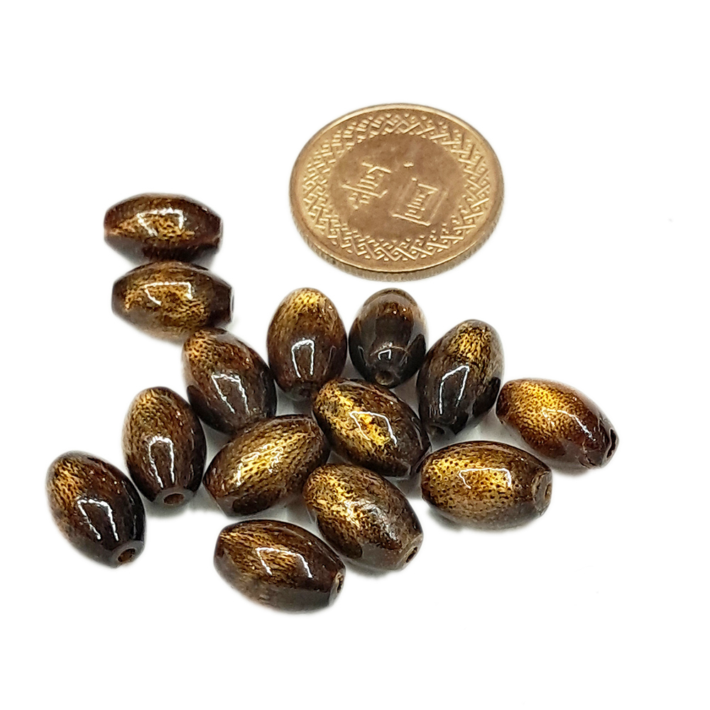 米粒珠 金珊瑚 1*0.7 公分2個【十方】144487